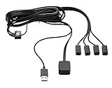 One For All - Anschluss-erweiterung für Fernbedienungen - Steuerung von bis zu 4 Endgeräten in geschlossenen Schränken – Infrarot Splitter - Plug & Play - Schwarz – URC1000