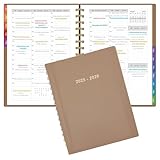 Leapig Terminplaner A5 2025/2026 Softcover mit Farbigem Randregister & Multifunktionalen Seiten – Juli 2025 bis Juni 2026 – 30 Minuten-Intervalle Wochenplaner 100 GSM Papier