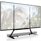 Amazon Basics Universal-TV-Ständer für LCD-/LED-/Plasma-Fernseher, 55,9 cm - 195,6 cm (22 - 77 Zoll), höhenverstellbar, kompatibel mit Soundbars, Traglast bis zu 36 kg, max. VESA 800 x 400 mm, Schwarz