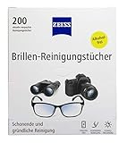 Zeiss Brillen-Reinigungstücher, zur schonenden & gründlichen Reinigung Ihrer Brillengläser, Neue Formulierung, 200 stück