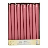 PAPSTAR 50 Leuchterkerzen Ø 2.2 x 25 cm, Altrosa
