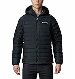 Columbia Powder Lite Hooded Jacket Steppjacke Mit Kapuze für Herren, Schwarz