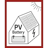 Dreifke® Schild, Hinweis auf eine PV-Anlage mit Batteriespeicher, Alu, 200x250 mm