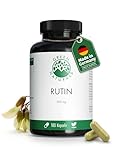 Rutin Kapseln - Hochdosiert: 500mg - Vorrat für 6 Monate (180 Kapseln) - Deutsche Herstellung - 100% Vegan & Ohne Zusätze - Green Naturals®