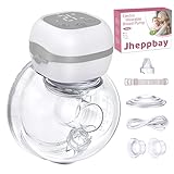Jheppbay Milchpumpe Elektrisch Tragbar Freihändig - 3 Modi und 12 Stufen, Elektrische Milchpumpe mit 5s Schnellinstallation, BPA-frei, Schmerzfreie, Geräuscharme Breast Pump