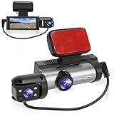 3,16 Zoll Auto Fahrrecorder, Dual Dash Cam, Front Heck Auto Armaturenbrett Kamera HD Nachtsicht Parkplatz Rückfahrmonitor