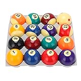 OKJHFD Mini-Pool-Bälle-Set, 57,2 mm amerikanisches Standard-Billardkugel-Set, professionelles kleines Pool-Queue-Ball-Set aus Harz, komplettes Set für Spielzimmer, Bars, Sport- und