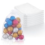 Giantree 50 Stück Organzasäckchen, 18.5 x 13 cm Organzabeutel Mit Kordelzug Geschenkbeutel Organza Weiß Geschenk Organza Säckchen Schmuckbeutel Für Hochzeit Bonbonsbeutel Schmuckbeutel Party