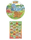 2er Set Dinosaurier Essbarer Tortenaufleger + 20x Muffinaufleger, Kindergeburtstag Tortendeko Muffindeko Deko Tortenbild Dinos (Dinosaurier Nr. 2)