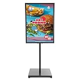 KLOOLIVE Infoständer, 90x65cm Plakatständer, Tragbar Posterständer Schild Ständer, Eisen-Schildhalter für Geschäftsereignisanzeige (Schwarz)