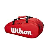 Wilson Unisex Tennistasche Tour 2 Comp, rot, small, für bis zu 6 Schläger, WRZ847909