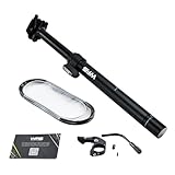 WFS Flex External Dropper Post Kit w/ Remote Lever and Cable, 27.2 x 305mm, Travel 70mm, Aluminum Alloy Seatpost for Mountain Bike, Road Bikes, MTB and BMX, Black