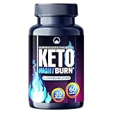 NEU: Saint Nutrition® KETO NIGHT BURN mit Melatonin 0,5 mg und Cholin für die Nacht – Stoffwechsel Rezeptur extrem, schnell & endlich - verbesserte Formel für Frauen + Männer