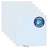 Deckenlampe LED 62x62-6er Pack LED Panel Tageslicht 6500K 4000lm Deckenleuchte Rasterdecke Einbauleuchte Deckenpanel Einbau (Kaltweiß ohne Aufbaurahmen)