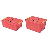 Time Concept Smile Aufbewahrungsbox, Rot, 2-teilig