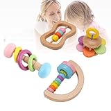 Srliya 4 Stücke Baby Rasseln Set Neugeborenen Baby Hand Rassel Frühen Lernen Greifen Spielzeug für Kinder