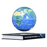 Magnetische Schwebebahn und Schwebebahn Geo-Globus 6 Zoll Welt mit Led-Licht für Kinder Geschenk, Herren Coole Schreibtischdekoration Geburtstag/Weihnachtsgeschenk