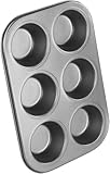 Chef Aid Muffinform 6er – Antihaft Backblech für Muffins & Cupcakes, Metallform mit gleichmäßiger Bräunung, leicht zu reinigen, ofenfest, 26,5 x 18,5 x 3 cm