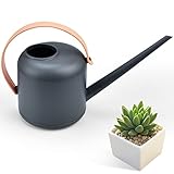 skytowards Gießkanne Zimmerpflanzen Klein 1.7L Blumengießkanne Kunststoff Watering Can Langer Auslauf Mini Giesskanne für Wohnung Außenpflanzen Sukkulenten(Grau)