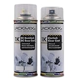 MIPA SE Autolack Spraydosen Set für VW / LA7W Reflexsilber met. / Basislack + Klarlack / 2x 400 ml.