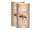 BEAVITA Schoko High Protein Müsli ohne Zucker (2x500g) Mahlzeitenersatz (nur 243kcal pro Portion) – Ballaststoffreiches Müsli zuckerfrei, Granola ohne Zucker als Protein Snack, glutenfrei, vegetarisch