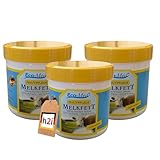 h2i Melkfett Pflegecreme | 3 x 250ml | Hautpflege Creme Kälteschutz Körperpflege Baby Balsam Lotion Gel | idealer Schutz für strapazierte Haut