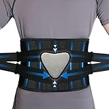 Rückenstützgürtel, Rückenbandage für Herren und Damen, Atmungsaktive Lendenwirbelstütze Gürtel, Rückengurt mit Stützstreben und Verstellbare Zuggurte, für Arbeit Sports Haltungskorrektur(95-115cm)