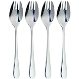 MasterClass Edelstahl Buffet Spork Set, 4-teilig, Gabel, Messer und Löffel in einem Utensil, hochglanzpoliert, Silber