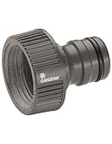 Gardena Profi-System-Hahnstück: Hahnverbinder für Wasserhähne mit 33,3 mm (G 1 Zoll)-Gewinde, Hahnanschluss für höheren Wasserdurchfluss (2802-20)