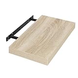 EUGAD Wandregal Wandboard Buchregal Hängeregal DVD CD Regal Holz Board 40cm Sonoma Eiche 0083QJ