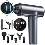 Massagepistole Massage Gun, Lefity Massagepistole 2600mAh Tiefenmassagegerät mit 30 Geschwindigkeiten und 6 Massageköpfen Hand Massagegerät mit USB C Ladeanschluss
