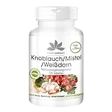 Knoblauch Mistel Weißdorn - 120 Tabletten mit Vitamin C, Hochdosiert, Vegan | HERBADIREKT by Warnke Vitalstoffe