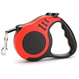 Einziehbare Hundeleine, 3 m / 5 m, für Haustiere, Katzen, Hunde, verhedderungsfreies Klebeband, komfortabler, rutschfester Griff
