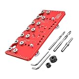 1/4 Zoll verstellbare Metall Bohrschablonenbefestigung, geeignet für 35-mm Scharniere und Regalstifte mit professionellen, präzisen Führungsvorrichtungen für die Möbelinstallation