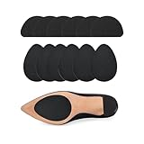 12 Stück Gummisohlen zum Aufkleben, Rutschfeste Schuhsohlenpolster, Sohlenschutz, kein rutschendes Kissen, Anti Rutsch Sohle Pads, für Damenschuhe, High Heels, Stiefel, Sandalen, Herrenschuh (Schwarz)