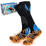 TOFFCAEA Beheizbare Socken, 2025 Neueste Wiederaufladbare Beheizte Socken, für Skifahren, Outdoor, Camping, Wandern und Motorrad