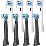 8 Stück iO Aufsteckbürsten Kompatibel mit Oral B iO 3/4/5/6/7/8/9/10 Zahnbürste Elektrische (4 Weiß+4 Schwarz, 8 stück (1er Pack))