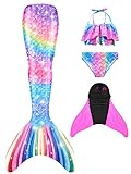 shepretty meerjungfrauenflosse mädchen Neuer Mermaid Tail Badeanzug für Erwachsene und Kinder,M9-D-140