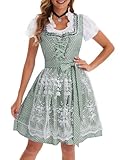 Paaruter Oktoberfest-Outfits für Damen: Dirndlkleid für die Deutsche Traditionelle Bayerische Tracht Grün XXL