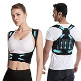 elestyle Rücken Geradehalter, Haltungskorrektur Damen und Herren, Back Posture Corrector Haltung Korrektur Gurt Atmungsaktive Rückengurt Schulter (S)