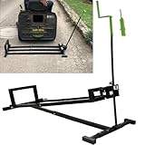 TRUTZHOLM Rasentraktorheber Heber für Rasentraktoren, Aufsitzmäher, 400 kg, Handkurbel und Adapter für Akkuschrauber Betrieb, stufenlos verstellbar, Neigung verstellbar platzsparend verstauen