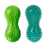 ARTIBETTER 2 Stück Fußmassagegeräte Igelball aus Geruchslosem Robustem Kunststoff in Grün Igel Massagebälle für Fußsohlen und Triggerpunktmassage zu Hause