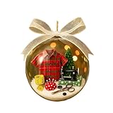 Weihnachten Dekorationen zum Aufhängen Schneekugel-Ornamente zum Nähen für die Feiertage, transparente Weihnachtsdekorationen, Festliche Hängedekorationen für den Weihnachtsbaum den Näh- Bastelraum