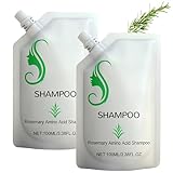 Rosmarin-Aminosäure-Feuchtigkeitsshampoo, reparierendes und nährendes Shampoo mit natürlicher Kräuteressenz, für dünner werdendes Haar, für glattes und glänzendes Haar für Frauen und Männer (2 STÜCK)