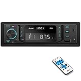 Autoradio Bluetooth 5.0,Avylet RDS/FM/AM/7 Farben 1 Din Autoradio mit Bluetooth Freisprecheinrichtung,2 USB/AUX-IN/MP3/SD,30 Sender Gespeichert Werden