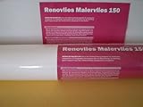 Renoviervlies 150 g Malervlies Anstrich-Vlies glatte überstreichbare Vliestapete weiß | 18,75 qm 25 Meter Rolle