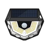 Shenrongtong Solar Wandleuchte - Wassergeschützte Solar Außenleuchte | Beleuchtung mit Bewegungsmelder und Gartendekoration für Einfahrt Balkon Treppe Gehweg Zaunpfosten Camping Terrasse und