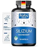 Raibu Silizium Kapseln hochdosiert - 90 Kapseln für 3...