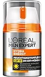 L'Oréal Men Expert Gesichtspflege mit LSF 15, Feuchtigkeitscreme mit Sonnenschutz, Mit Guarana und Vitamin C, Hydra Energy Feuchtigkeitspflege 24H Anti-Müdigkeit, 1 x 50 ml