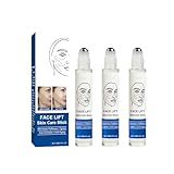 Roll On Serum For Face, with Argan Essential Oil & Retinol for Smoothes Wrinkles & Improves Skin Elasticity of Face, Beruhigt Gereizte Haut im Gesicht, für Herren Damen (3pc, 90ml)